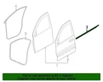 New Mopar Front Rh Outer Door Belt Weatherstrip 68257252AE Grand Cherokee 16-21. Fixed Price $105.99.