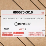 Genuine 2004-2013 Toyota Tacoma Ignition Switch Lock Cylinder Key Set 690570K010. Fixed Price $51.00.