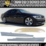 Fits 07-13 Bmw E92 Series Csl Style Trunk Spoiler + M3 2PCS Side Skirts. Fixed Price $265.99.