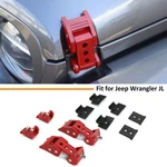 2X Red Locking Hood Latch Front Bonnet Catch Kit For 07+ Jeep Wrangler Jk Jl Jt. Fixed Price $34.99.