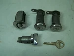 Corvette 1963 Lock Set, Ignition, Doors, Glove Box, Oe Key In Good Condition. Fixed Price $99.63.