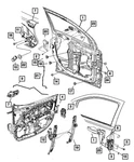 Genuine Mopar Door Latch Knob And Push Rod Right 5291830AA. Fixed Price $11.60.