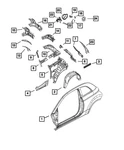 Genuine Mopar Door Striker Retainer 68073571AC. Fixed Price $14.82.