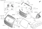 Genuine New Power Tail Gate Sw Assy Suits Hyundai Santa Fe Elite 2023. Fixed Price $56.76.