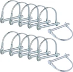 12-COUNT 1/4 Inch Heavy Duty Zinc-plated Carbon Steel Spring Locking Silver. Fixed Price $9.75.