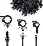 150PCS Cable Zip Ties With Mount,push Nylon Car Wire Loom Clips Fo. Fixed Price $18.90.