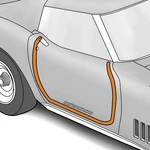1968 C3 Corvette Rh Door Main Weatherstrip Seal Coupe Convertible 3913046. Fixed Price $75.95.