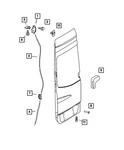 Genuine Mopar Latch Left Door 68006467AA. Fixed Price $13.81.