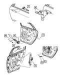 Genuine Mopar Door Handle Bracket Left 4894459AE. Fixed Price $11.14.