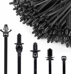 Xislet 160PCS Nylon Universal Cable Tie Buckle Zip Clips Automotive Black. Fixed Price $22.49.