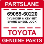 Toyota Fj Cruiser GSJ15 Oem Spare Wheel Lock Cylinder & Key Set 69059-60220. Fixed Price $31.43.