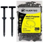 200 Pcs Nylon Universal Cable Tie Buckle Clips Snap Fit & St. Fixed Price $15.76.