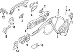 Genuine Nissan Door Lock Operating Rod 80515-7BA0A. Fixed Price $10.75.