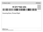 Genuine Bmw Covering Door, Primed Right 51-21-7-162-434 New. Fixed Price $24.18.