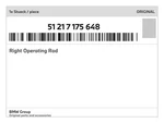 Genuine Bmw Right Operating Rod 51-21-7-175-648 New. Fixed Price $27.99.