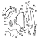 Genuine Mopar Door Striker Reinforcement Right 68134188AA. Fixed Price $105.15.