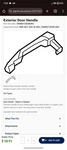 Volkswagen Exterior Door Handle. Fixed Price $30.00.