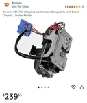 Dorman 931-702 Liftgate Actuator Chrysler Voyager Dodge Caravan Town & Country. Fixed Price $70.00.