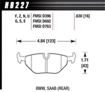 Hawk HB227B.630 Hps 5.0 Brake Pads Fits Street/performance Reduced Fade Plug-n-p. Fixed Price $134.76.
