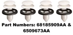 4 New Door Panel Clips! Fits Mopar Dodge Challenger Charger Durango Jeep Etc. Fixed Price $11.95.
