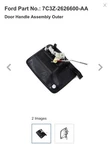 7C3Z-2626600-AA New Oem Outer Door Handle 2007-2016 Ford F250-F550. Fixed Price $20.00.