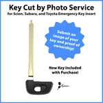 -key Cut By Photo- Service For New Replacement Toyota Smart Insert Blade. Fixed Price $39.95.
