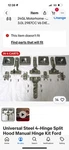 Universal Steel 4-HINGE Split Hood Manual Kit Ford Chevy Street Rat Rod. Fixed Price $50.00.