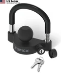 Topick Trailer Coupler Lock, Universal Ball Matt Black. Fixed Price $30.66.