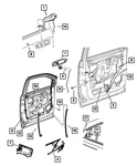 Genuine Mopar Front Door Inside Lock Knob And Link Left 68045091AA. Fixed Price $13.85.