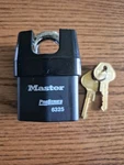 Master 6325KA Padlock, Keyed Alike, Partially Hidden Shackle, Rectangular. Fixed Price $29.99.
