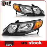 PAIR/2PCS Headlights Headlamps Assembly For Honda Civic Sedan 4-DOOR 2006-2010. Fixed Price $76.99.