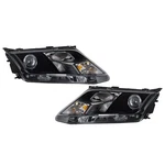 Headlight Assembly Halogen Left+right Ford Fusion 2010 2011 12 Black Housing. Fixed Price $81.75.