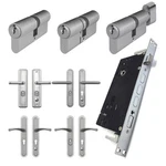 Hooply Lock, & Euro Cylinder Set Steel Container Door Locks Handles Kit. Fixed Price $64.59.