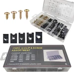 170 Pcs Car Screw Assortment Kit, 9 Different Sizes Of Nuts Clip Replace. Fixed Price $30.70.