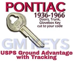 1936-1966 Gm Pontiac Doors Trunk Glovebox Key Cut To Code 9251-9499. Fixed Price $11.99.